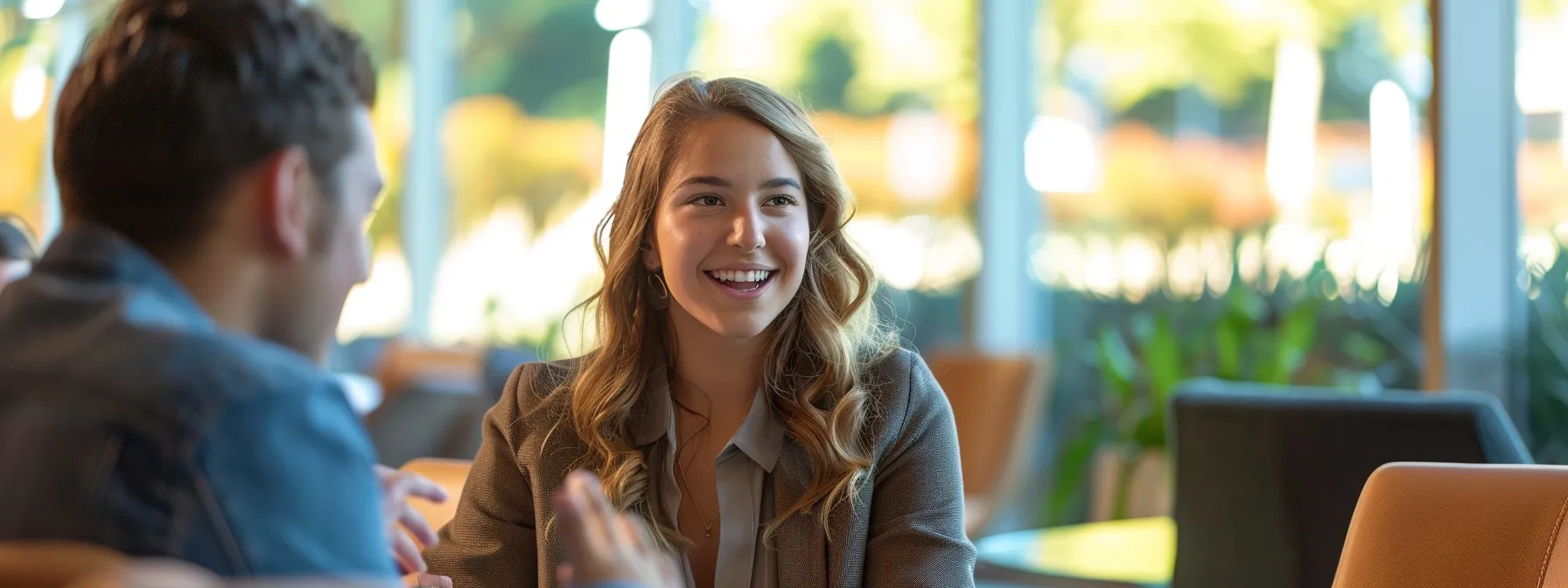 business professionals discussing scholarships for middle school students.